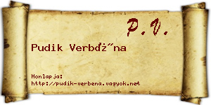 Pudik Verbéna névjegykártya